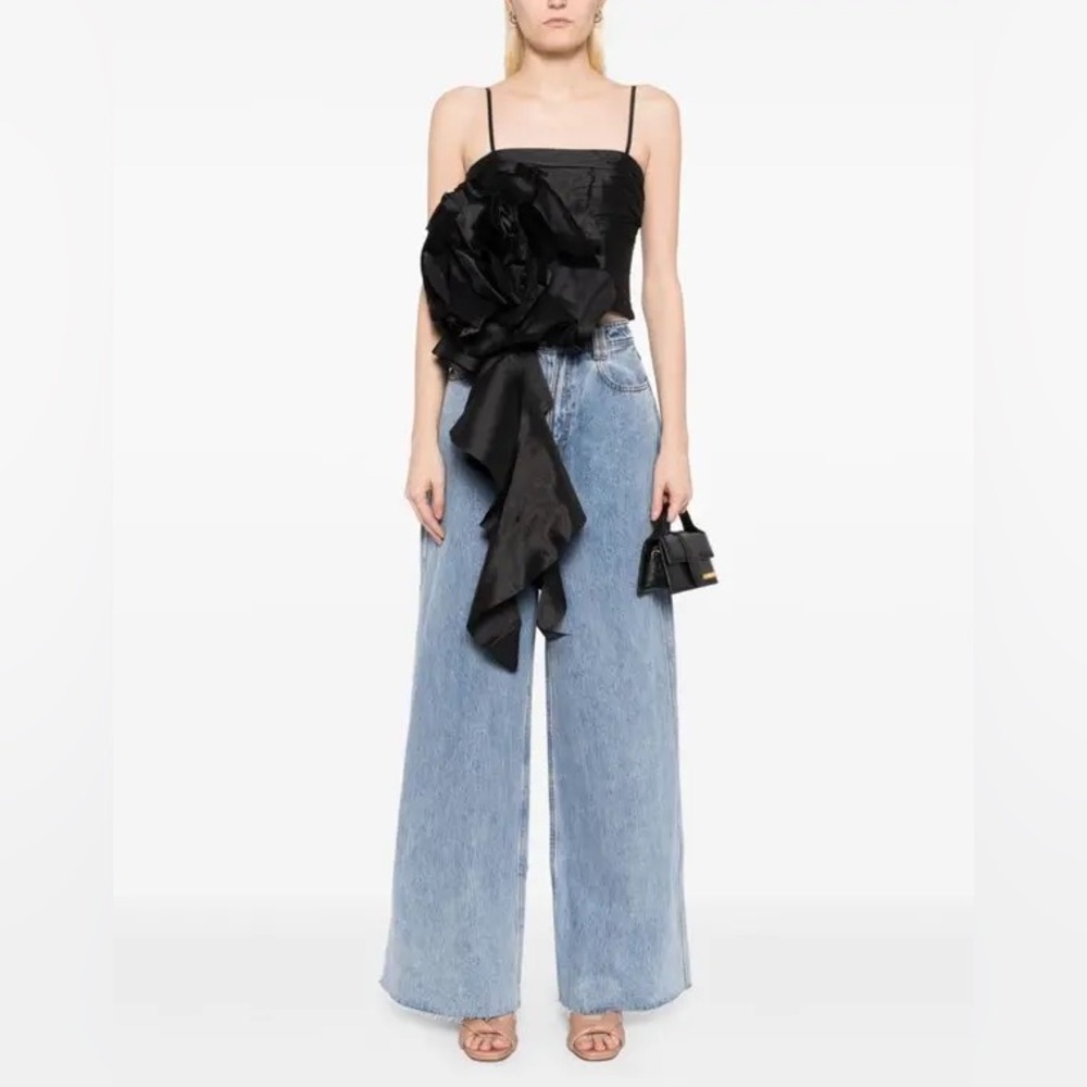 NWT Aje Potion Spiral Black Top Size US 6